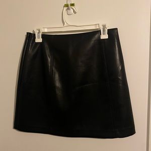 Aritzia Babaton leather mini skirt
